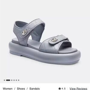 Coach womens quilted platform sandal womens 8.5 new